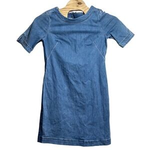 boden denim panel tea dress Boden Denim Panel Tea Dress in Blue